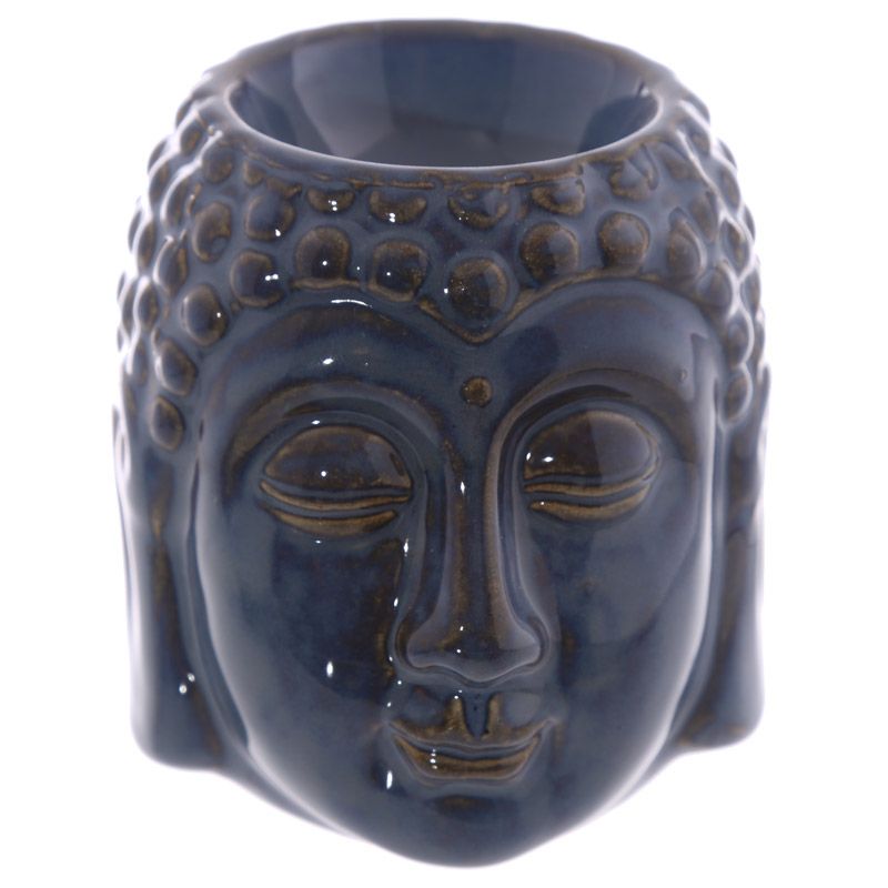 Buddha Head Oil burner, blue
